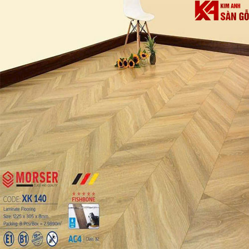 Sàn Gỗ Xương Cá Morser 3D 8mm XK-140